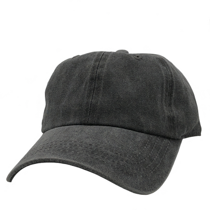 AS-1100 - Cotton Twill Premium Pigment Dyed Cap Black