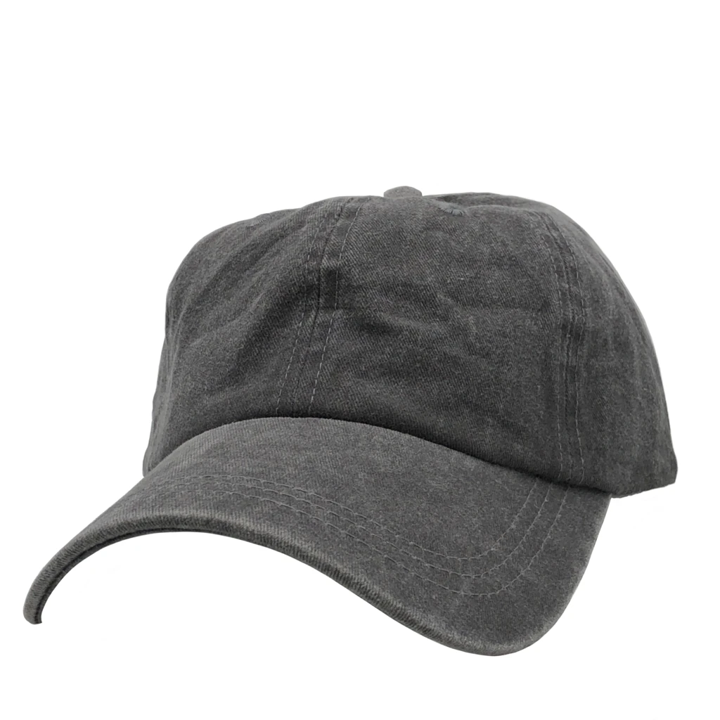 AS-1100 - Cotton Twill Premium Pigment Dyed Cap Grey