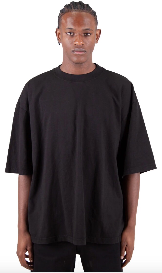 Garment Dye Drop Shoulder - 7.5 oz Black / XS T SHIRT
