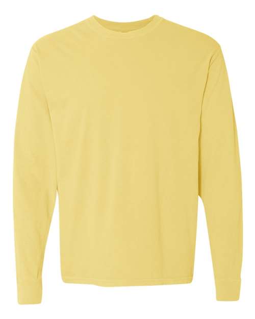 Garment-Dyed Heavyweight Long Sleeve T-Shirt - Butter