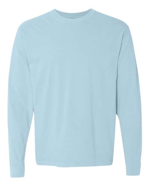 Garment-Dyed Heavyweight Long Sleeve T-Shirt - Chambray