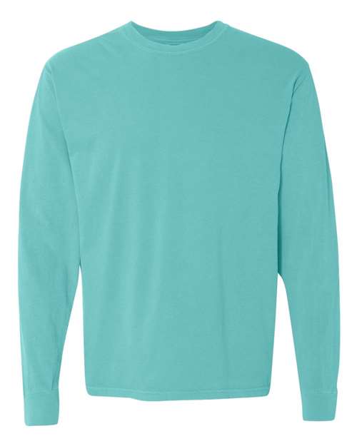 Garment-Dyed Heavyweight Long Sleeve T-Shirt - Lagoon