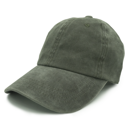 GN-1003 - Pigment Dye Cap Dark Green / one size HATS
