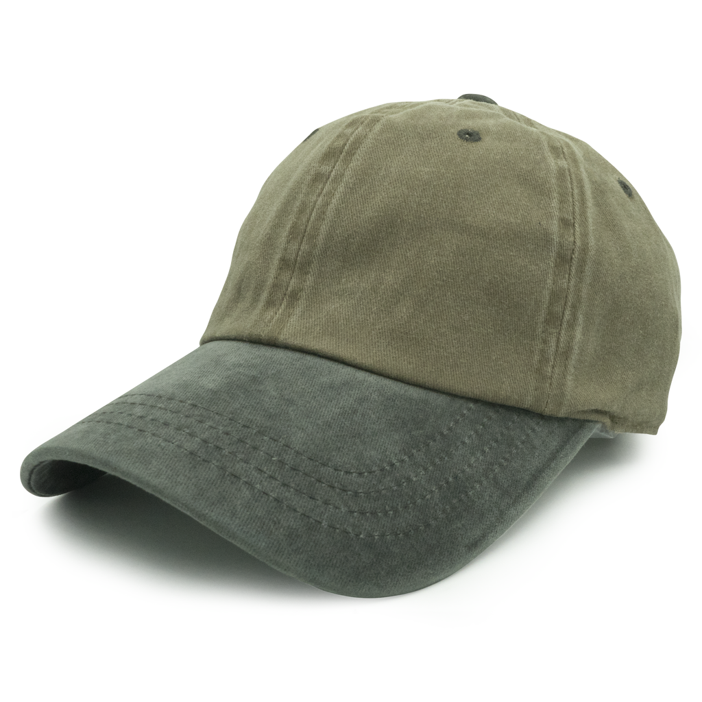 GN-1003 - Pigment Dye Cap Khaki Black / one size HATS