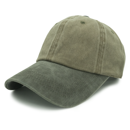 GN-1003 - Pigment Dye Cap Khaki Green / one size HATS