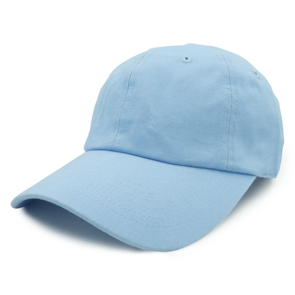 GN-1004 - Washed Cotton Dad Cap Blue / One size HATS
