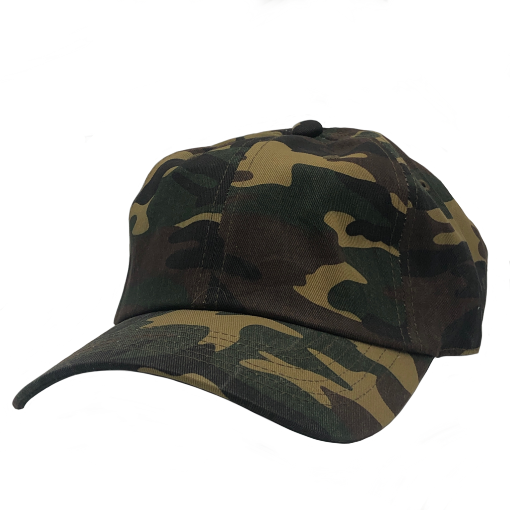 GN-1004 - Washed Cotton Dad Cap Classic Camo / One size HATS