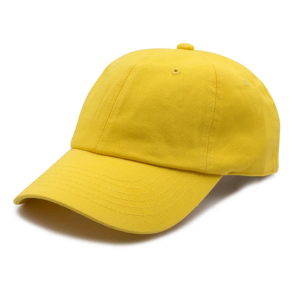 GN-1004 - Washed Cotton Dad Cap Gold Yellow / One size HATS