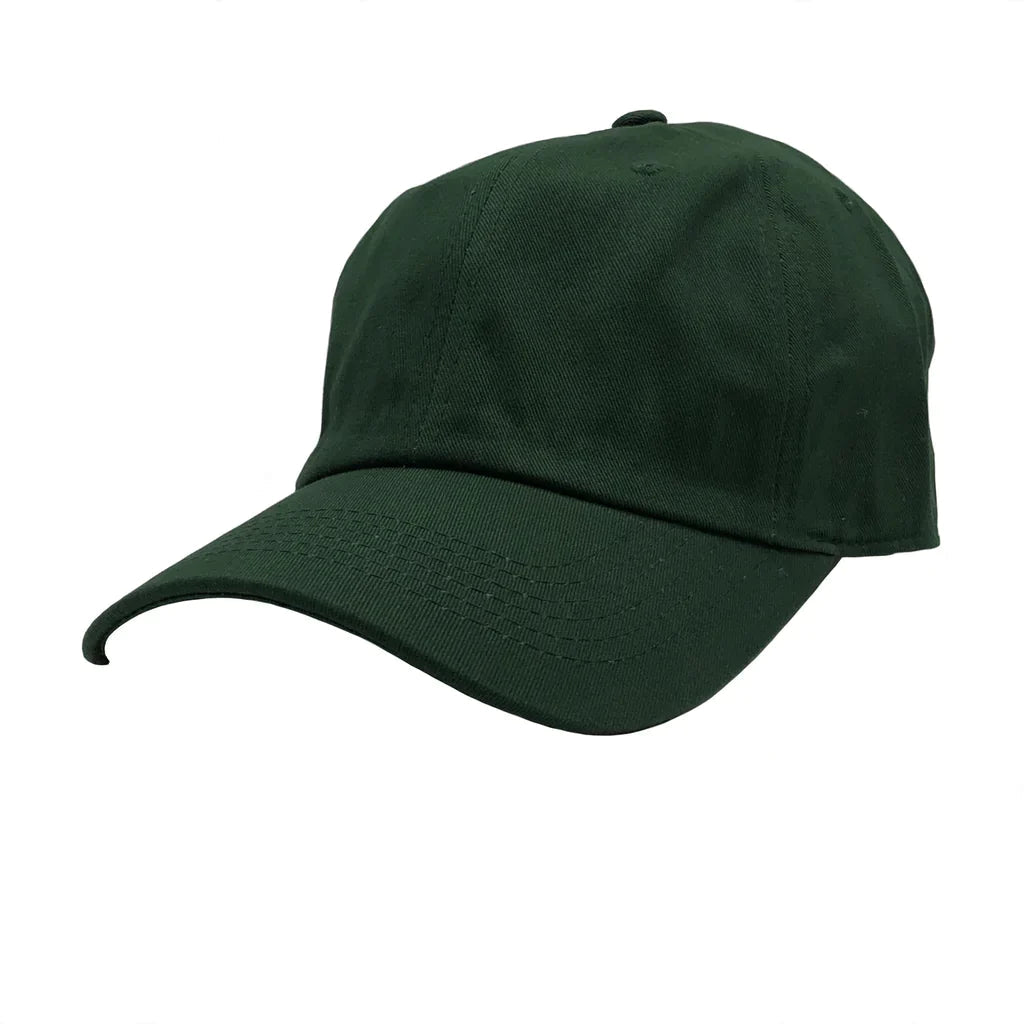 GN-1004 - Washed Cotton Dad Cap Hunter Green / One size HATS