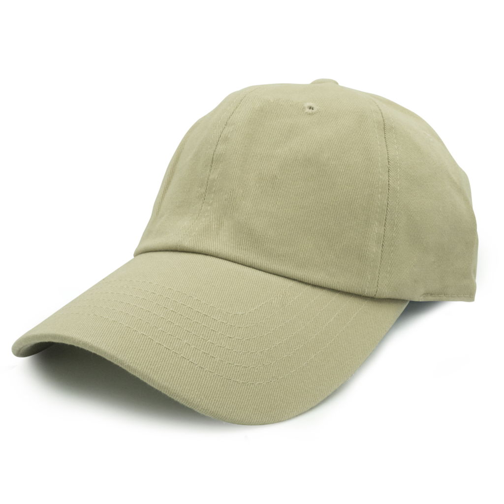GN-1004 - Washed Cotton Dad Cap Khaki / One size HATS