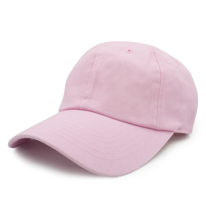 GN-1004 - Washed Cotton Dad Cap Light Pink / One size HATS