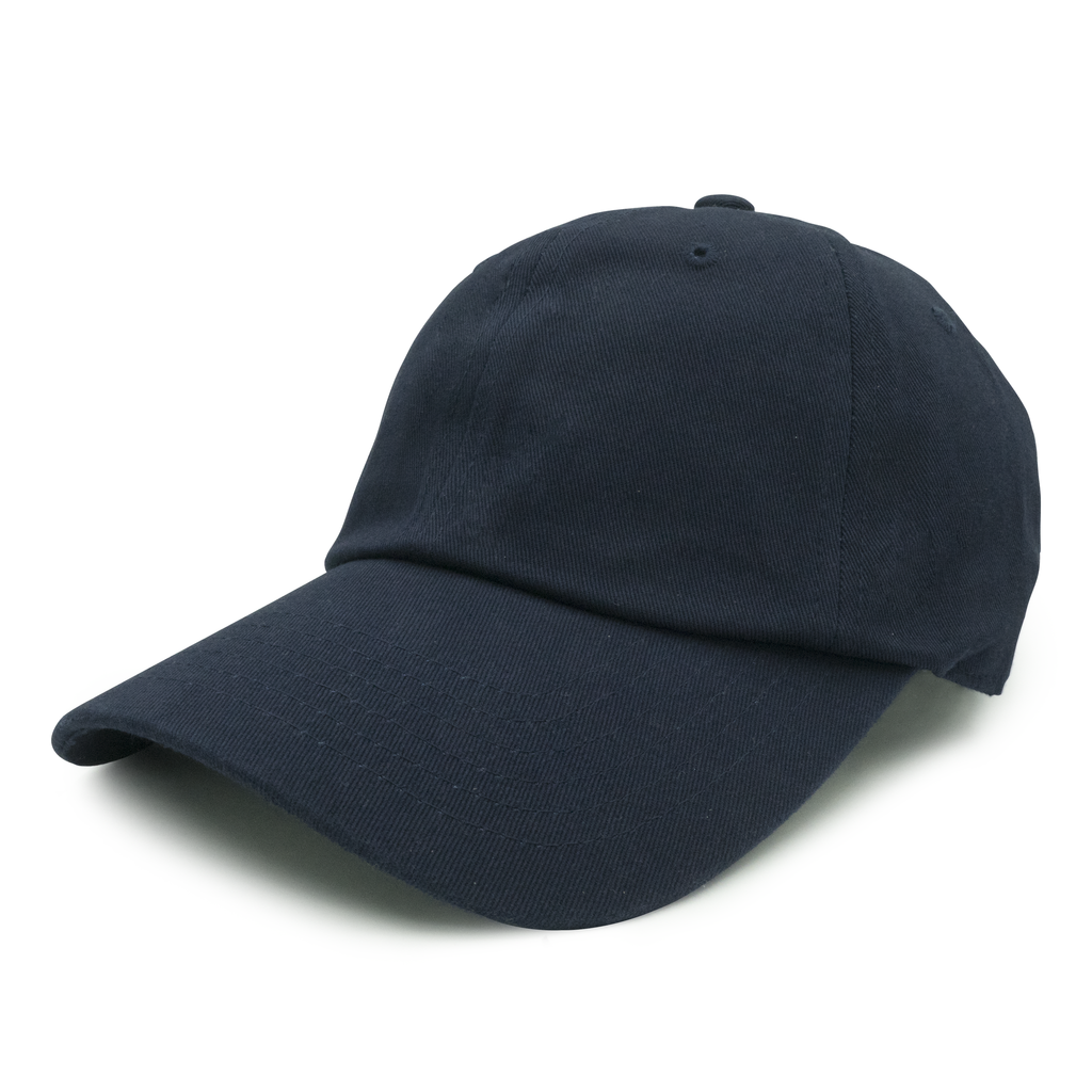 GN-1004 - Washed Cotton Dad Cap Navy / One size HATS