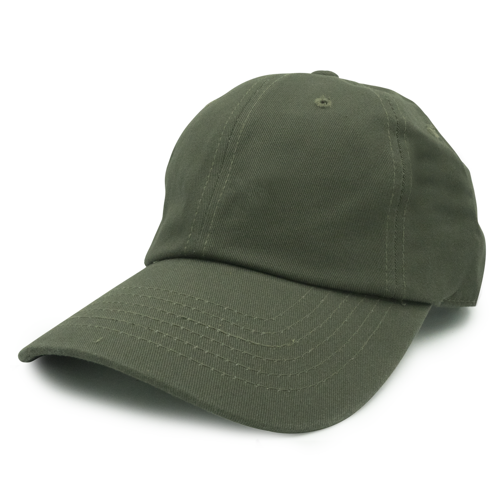 GN-1004 - Washed Cotton Dad Cap Olive / One size HATS