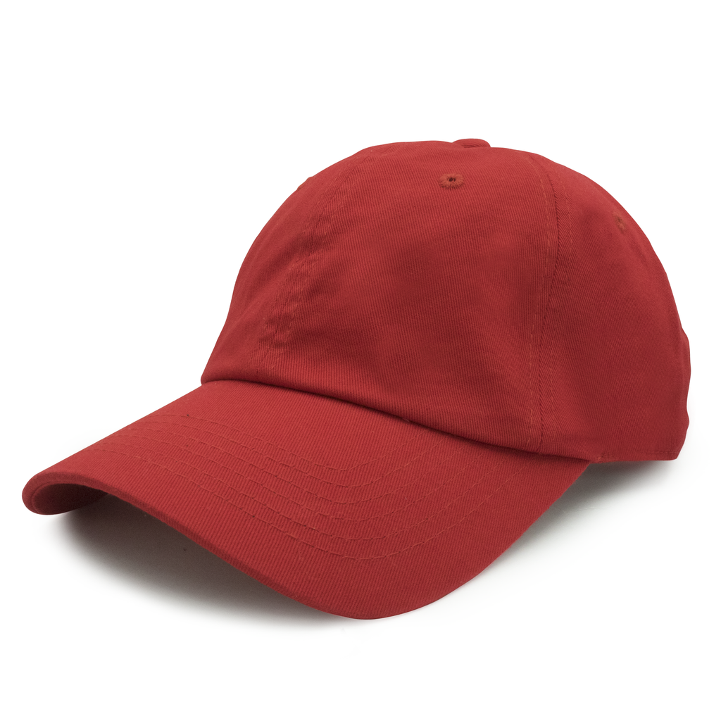 GN-1004 - Washed Cotton Dad Cap Red / One size HATS