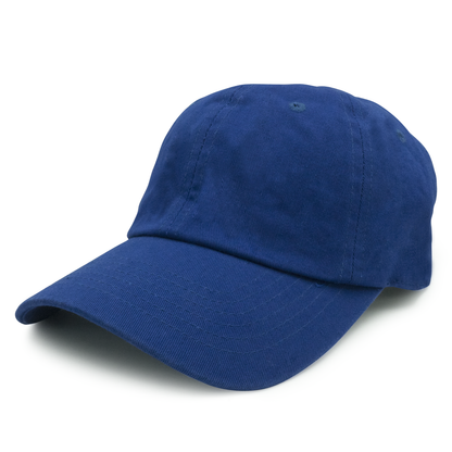GN-1004 - Washed Cotton Dad Cap Royal / One size HATS