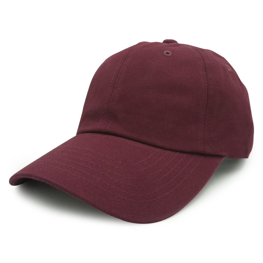 GN-1004 - Washed Cotton Dad Cap Wine / One size HATS