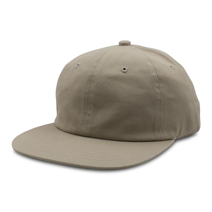 GN-1004SB - Washed Cotton Flat Bill Cap Beige / One Size