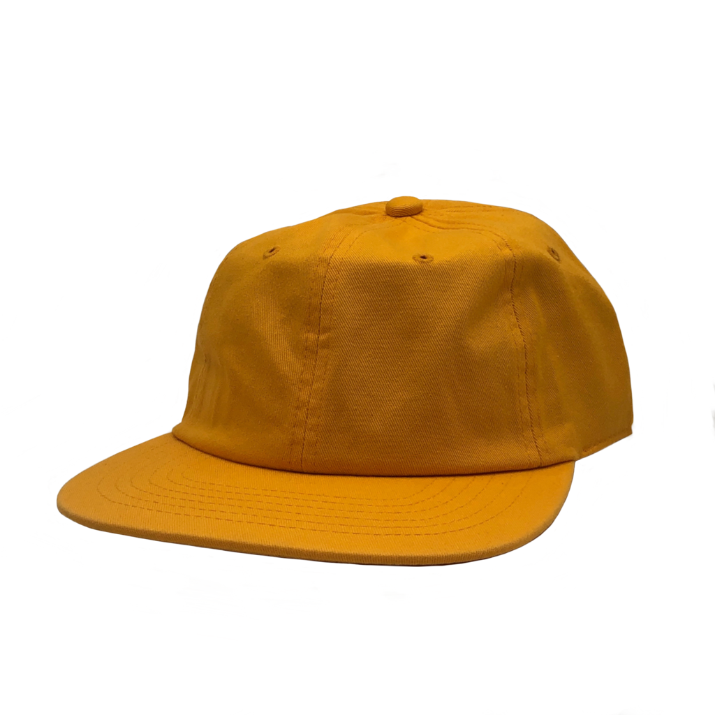 GN-1004SB - Washed Cotton Flat Bill Cap Gold Yellow