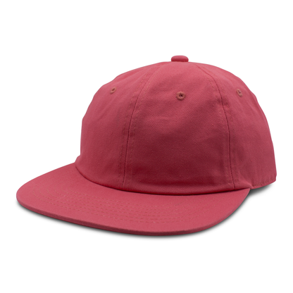 GN-1004SB - Washed Cotton Flat Bill Cap Hot Pink / One Size
