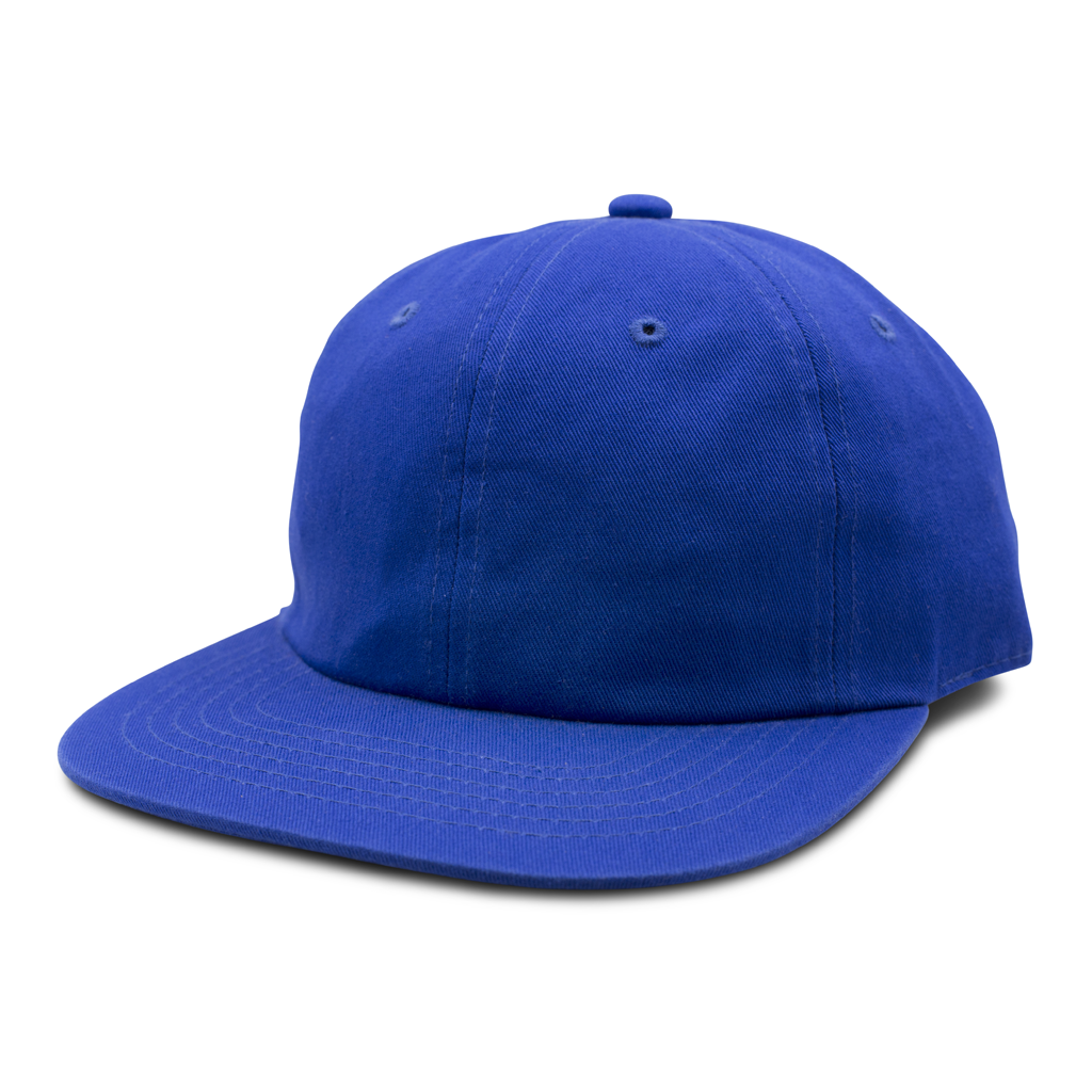 GN-1004SB - Washed Cotton Flat Bill Cap Royal / One Size