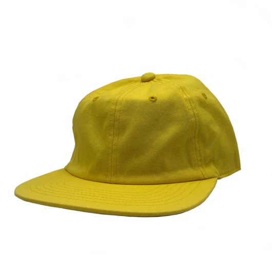 GN-1004SB - Washed Cotton Flat Bill Cap Yellow / One Size