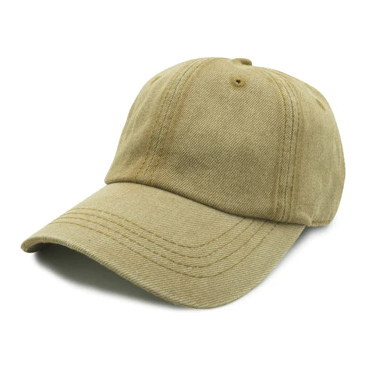 GN-1007 - Pigment Dyed Denim Cap One Size / Tan Hats