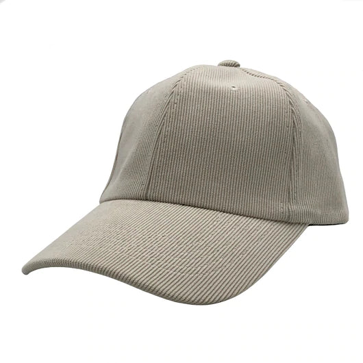 GN-1019 - Premium Corduroy Cap - Beige / One Size - HATS