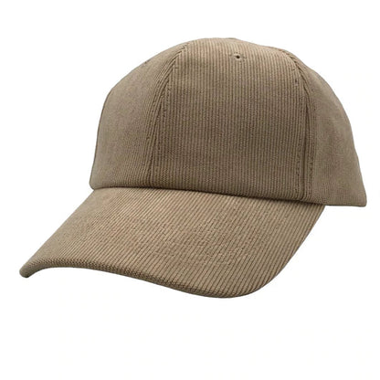 GN-1019 - Premium Corduroy Cap Khaki / One Size HATS