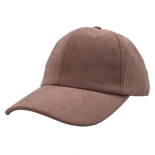 GN-1019 - Premium Corduroy Cap Light Pink / One Size HATS