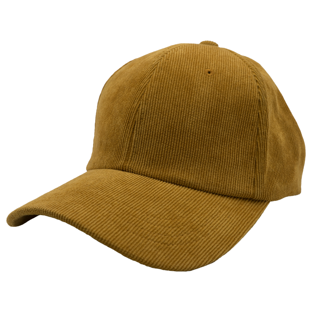 GN-1019 - Premium Corduroy Cap Mustard / One Size HATS