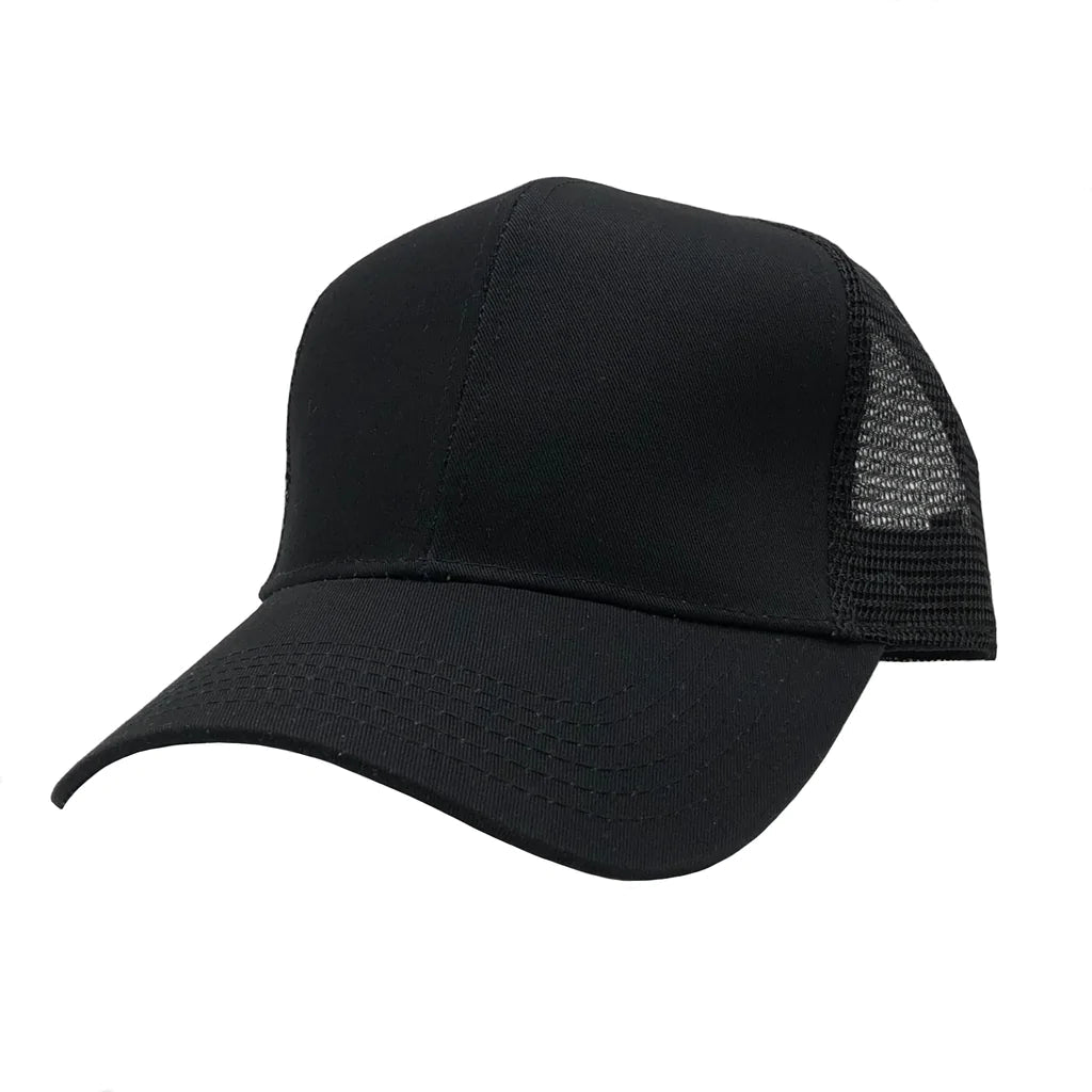 GN-1050M - Pro Style Trucker Cap Black / One Size HATS