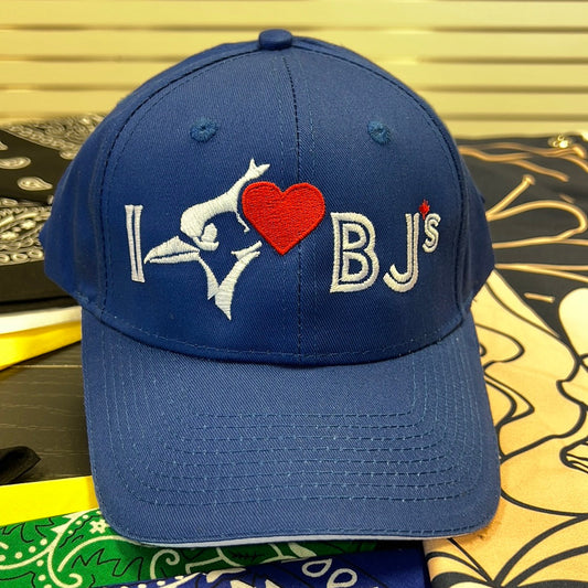 I Heart BJs One Size Fits All Hat with Velcro Strap Spin Ink