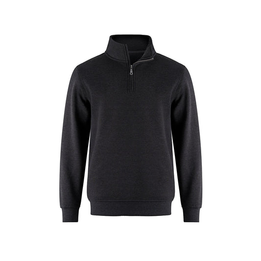 L00545 - Flux - 1/4 zip Pullover - Charcoal Heather / XS