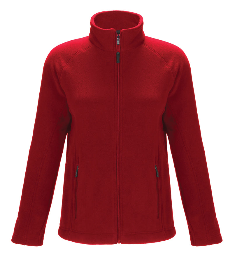 L00696 - Barren Ladies Microfleece Full Zip Jacket Red / XS