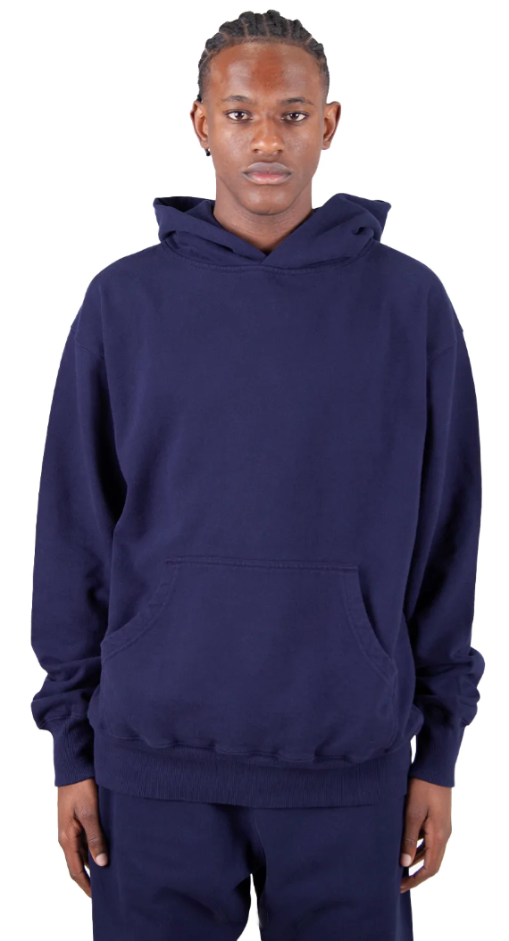 Los Angeles Garment Dye Fleece Hoodie - 13.5 oz - Navy / XS