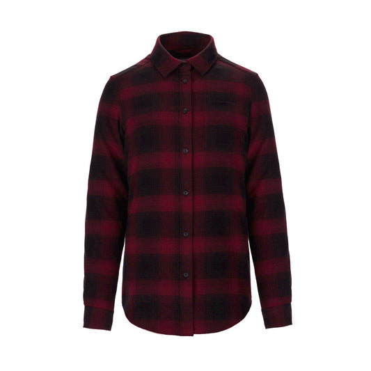 S04506 - Cabin - Ladies Brushed Flannel Shirt - Red/Black