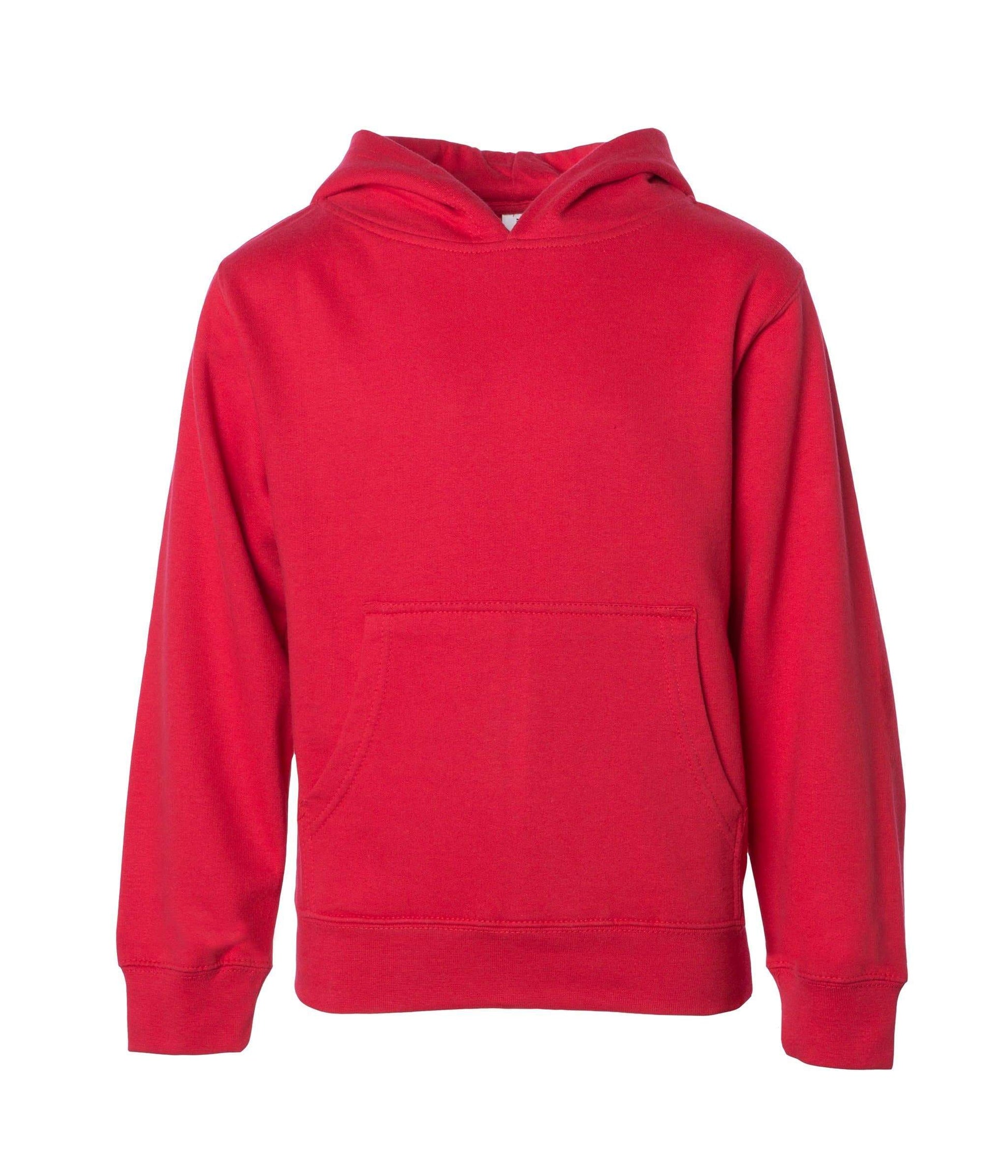 SS4001Y Youth Midweight Pullover Hooded Sweatshirt - Red