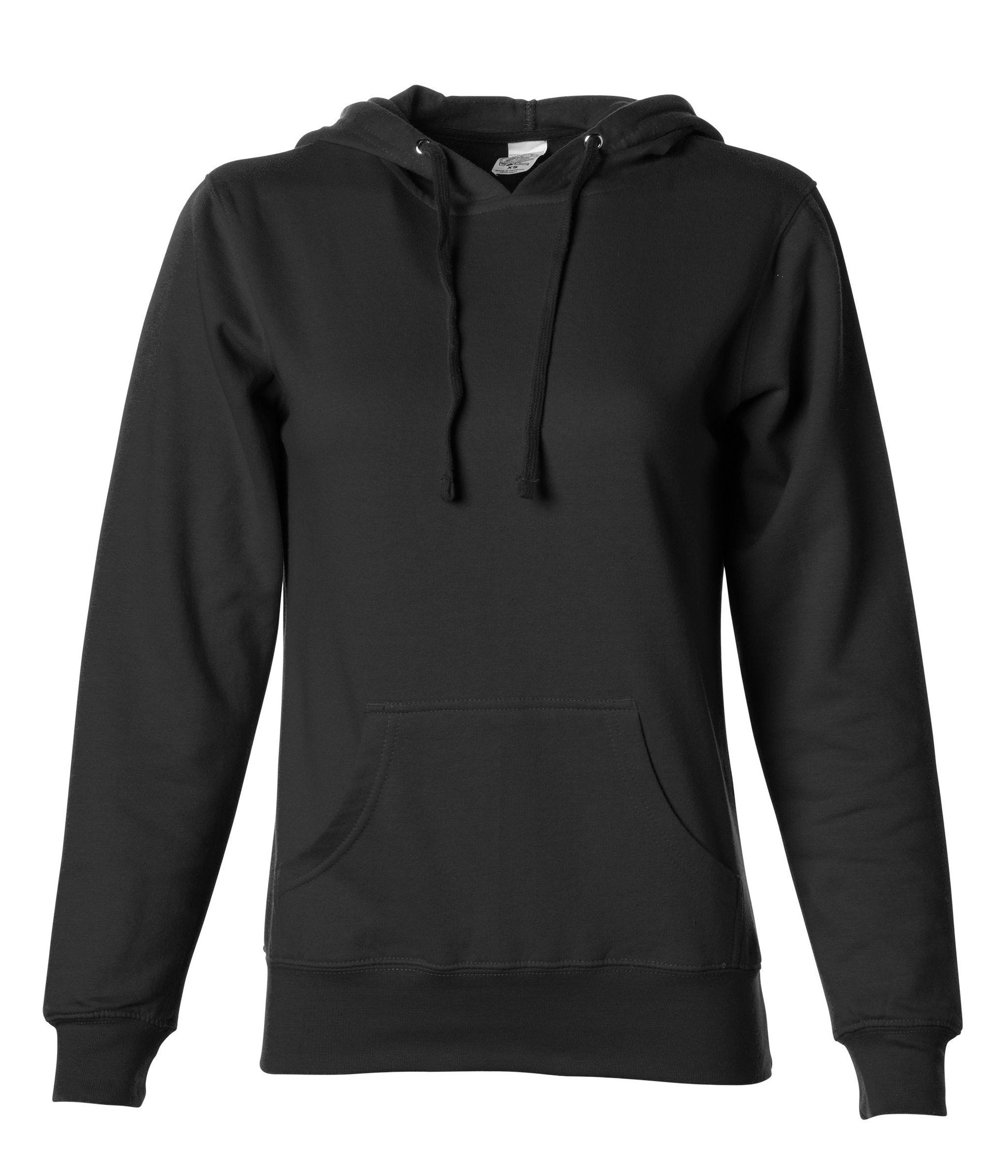SS650 - Lightweight Pullover Hooded Sweatshirt Black / XS