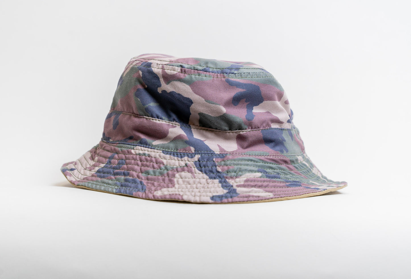 STBH01 - Bucket Hat Camo Reversible to Solid Khaki