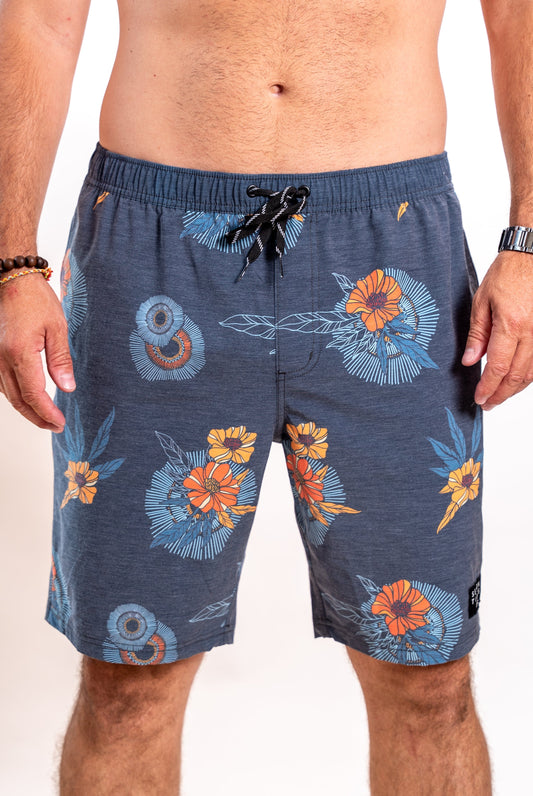STEW29 - Aloha Vibes Navy Floral / S Shorts