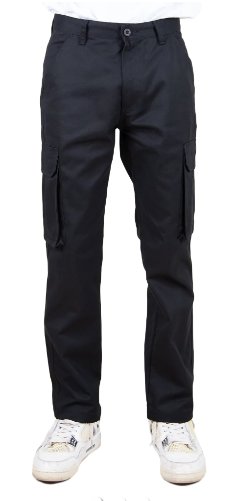 Twill Cargo Pants - Black / 28 - cargo pants