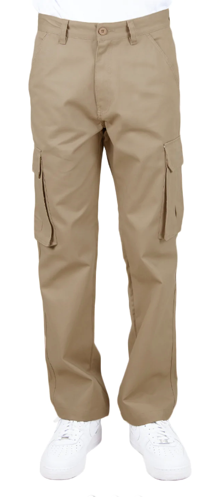 Twill Cargo Pants - Khaki / 28 - cargo pants