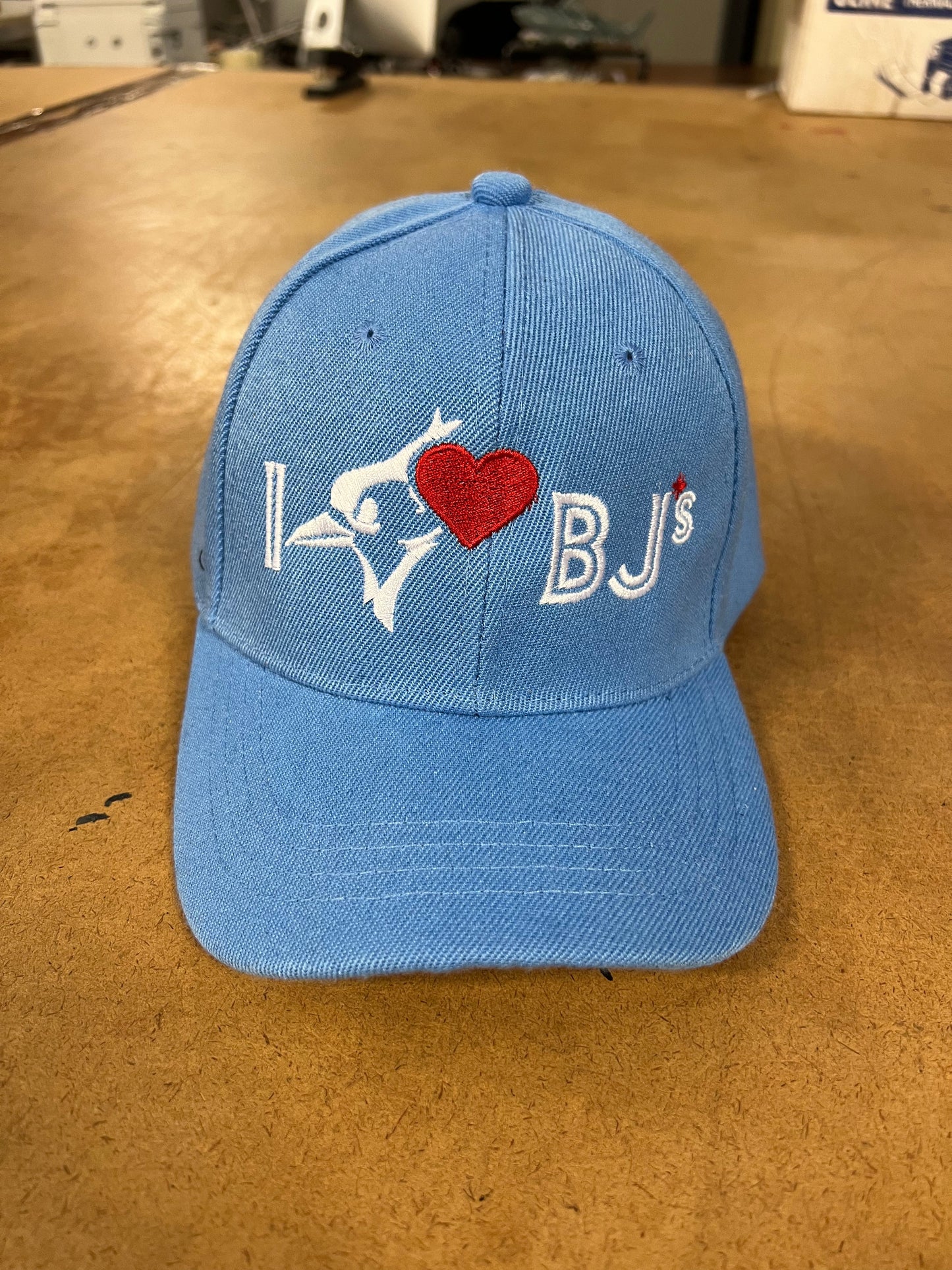 I Heart BJs One Size Fits All Hat with Velcro Strap - Light