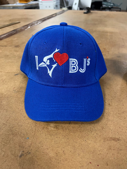 I Heart BJs One Size Fits All Hat with Velcro Strap - Royal